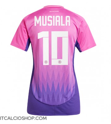 Germania Jamal Musiala #10 Seconda Maglia Femmina Europei 2024 Manica Corta
